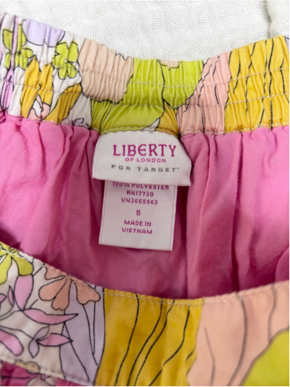 Girls Liberty of London for Target Floral Skirt S Ruffle White Pink Cotton - Picture 3 of 10